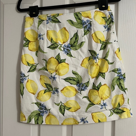 Talbots CANVAS A-LINE SKIRT - LEMON BLOSSOM - Picture 3 of 6